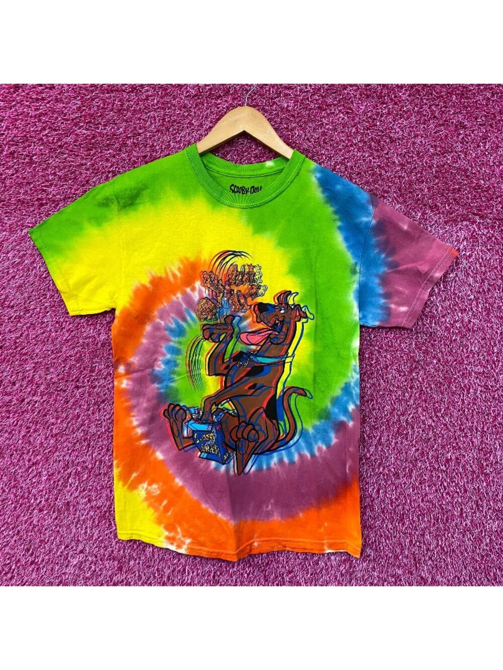 Scooby Doo Scooby Snacks tiedye Tshirt size medium